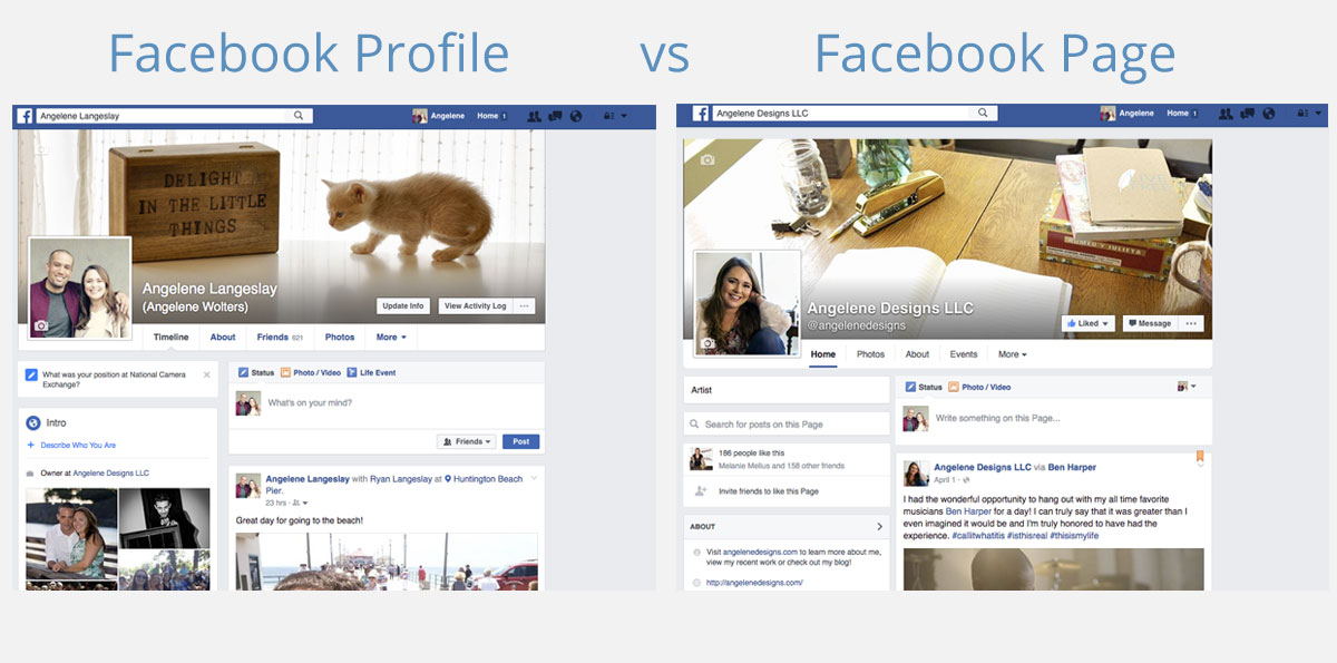 Facebook Page vs Facebook Profile