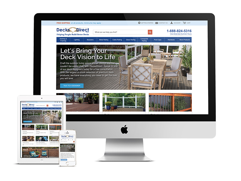 DecksDirect Home Page Redesign Case Study