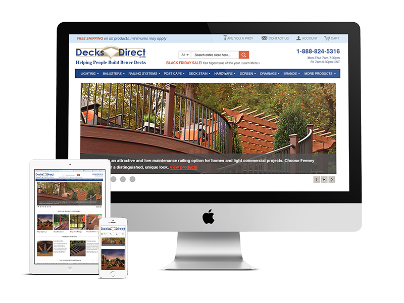 DecksDirect Responsive Website Design - Magento