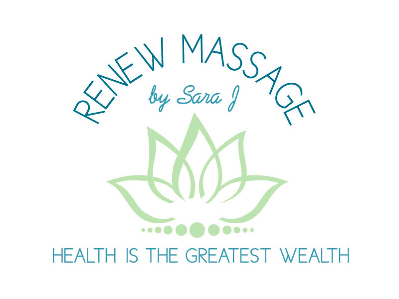 Renew Massage by Sara J Logo design