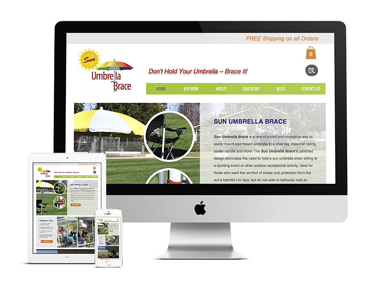 website Design for Sun Umbrella Brace